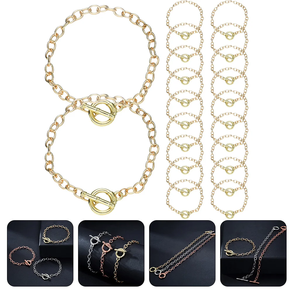 

20 Pcs Jewelry Accessory Clasp Bracelet Charms for Making Popularity Gold Clasps Woman Cute