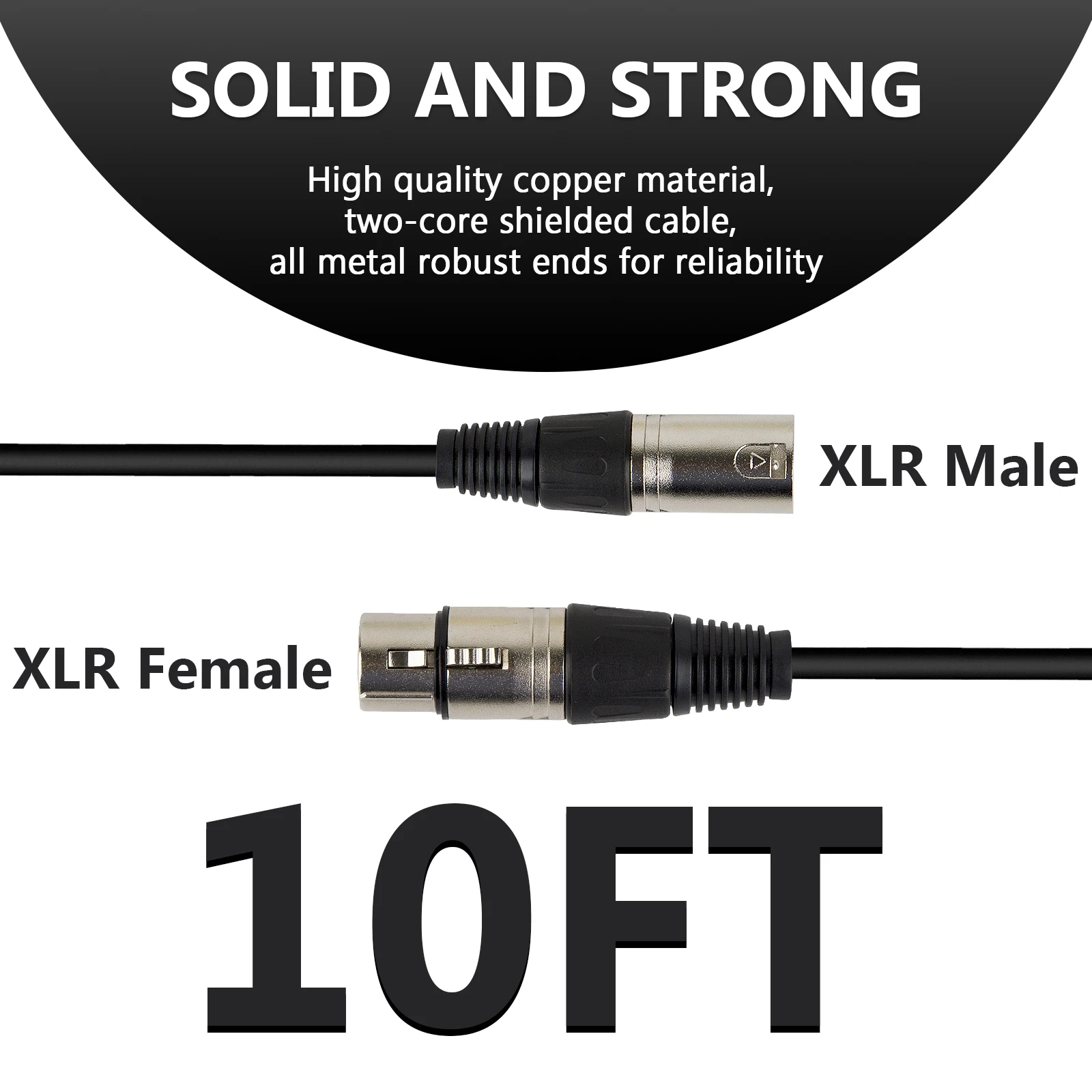 Geekria 크리에이터 XLR 수-XLR 암 마이크 케이블, MXL 770, 990, 991, 990 블레이즈, V67G 와 호환, 10 ft / 300 cm