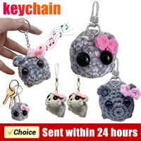 Sad Hamster Meme Sound Music Plush Toy Crochet Plush Sad Hamster Meme Key Rings Kawaii Sad Hamster Keychain Gift for Women Men
