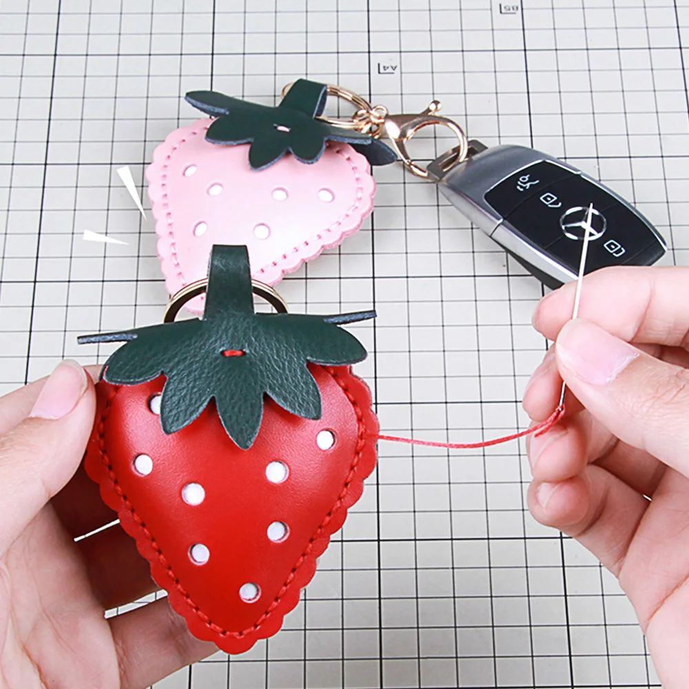 Custom Strawberry Pendant, Wooden Die CutBag Pendant,Leather Cutting Mould, DIY Car Key Charm Laser Mould, Cute, Simple Homemade