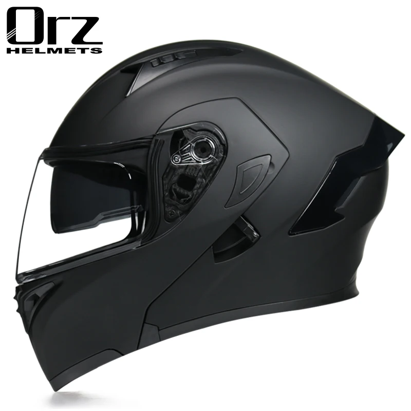 ORZ-991 Modular Filp up casco da moto casco da corsa integrale Dual Visors DOT approvato motosiklet kask)