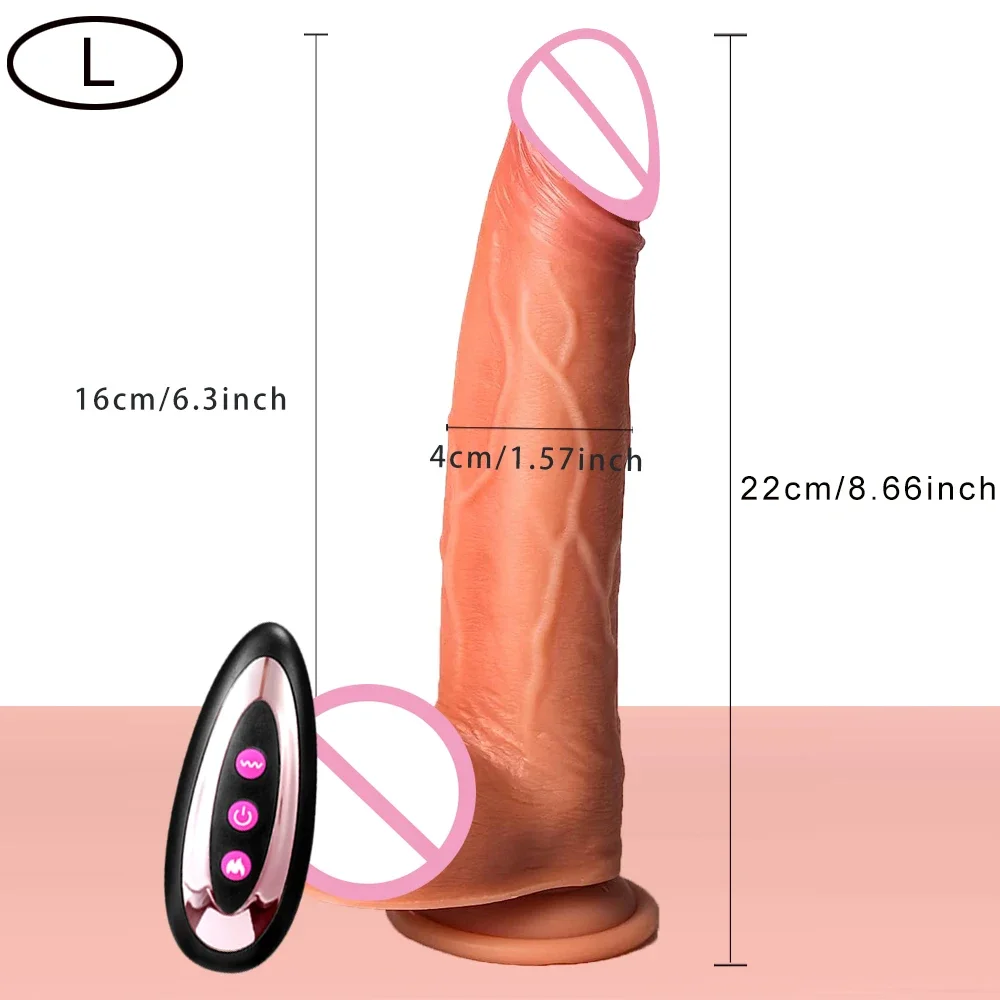 7/8 inch Realistic Dildo Telescopic Vibrator with Female Stimulator Big Penis Anal Plug Adult Man Real Penis Sex Toys for Women