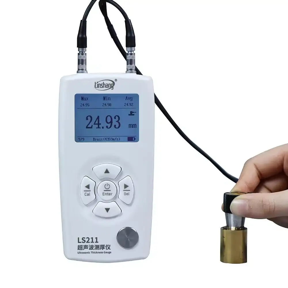 

LS211 Ultrasonic Thickness Gauge Non-destructive Testing of the Thickness of Metals Plastics and Other Materials Range 0.8-600mm