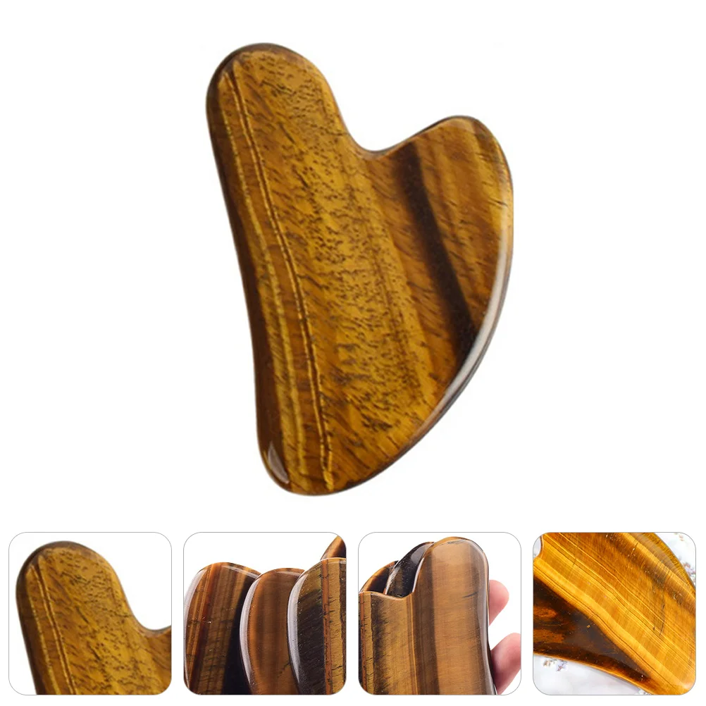 

Scroll Wheel Scraping Board Massage Roller Jade Comb Tiger Eye Stone Pain Relief Scraper