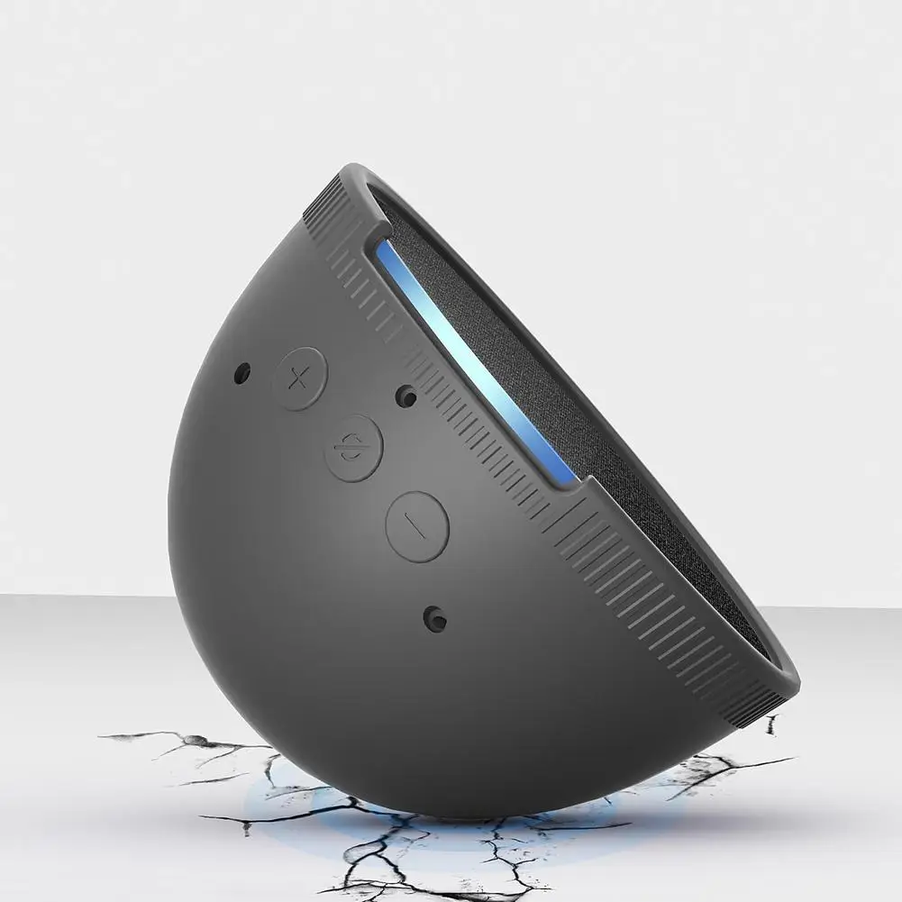 Audio Silicone Sleeve Crash Proof All-inclusive Protective Case Fall Proof Audio Desk Stand For Echo Pop Speaker Accessories