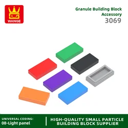Wange 100g 373Pcs/Lot 3069 1x2 Light Panel Builing Blocks Smooth Surface Parts Compatible with Bricks Children Toys Gif Box