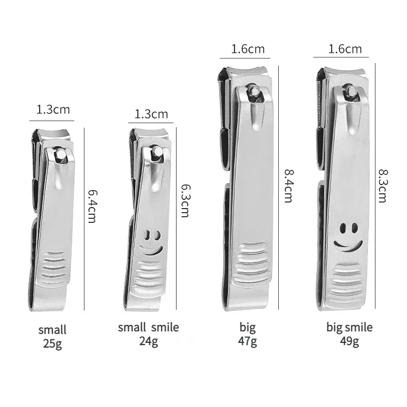 Rotary Nail Clippers 360-degree Stainless Steel Smiley Face Nail Clippers Large Adult Nail Clippers Manicure Tools Free Shipping