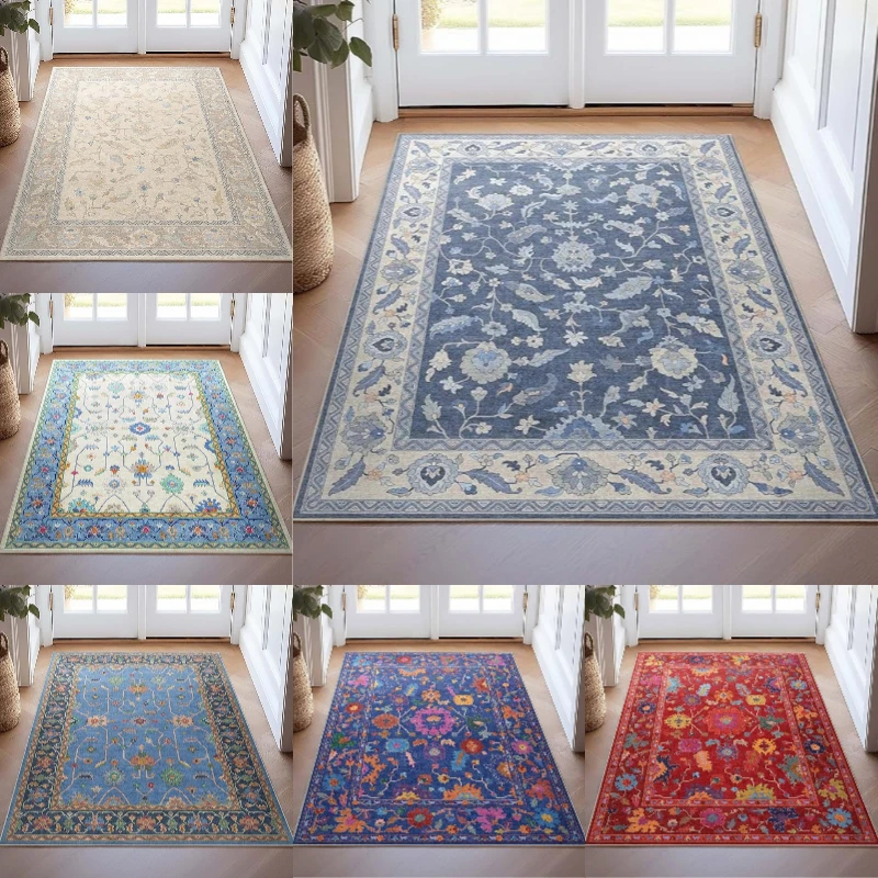 Klassischer böhmischer Ethno-Druck, großflächiges Teppich-Design, rutschfester Teppich für Wohnzimmer, Schlafzimmer, weiche Bodenmatte, Heimdekoration, schön
