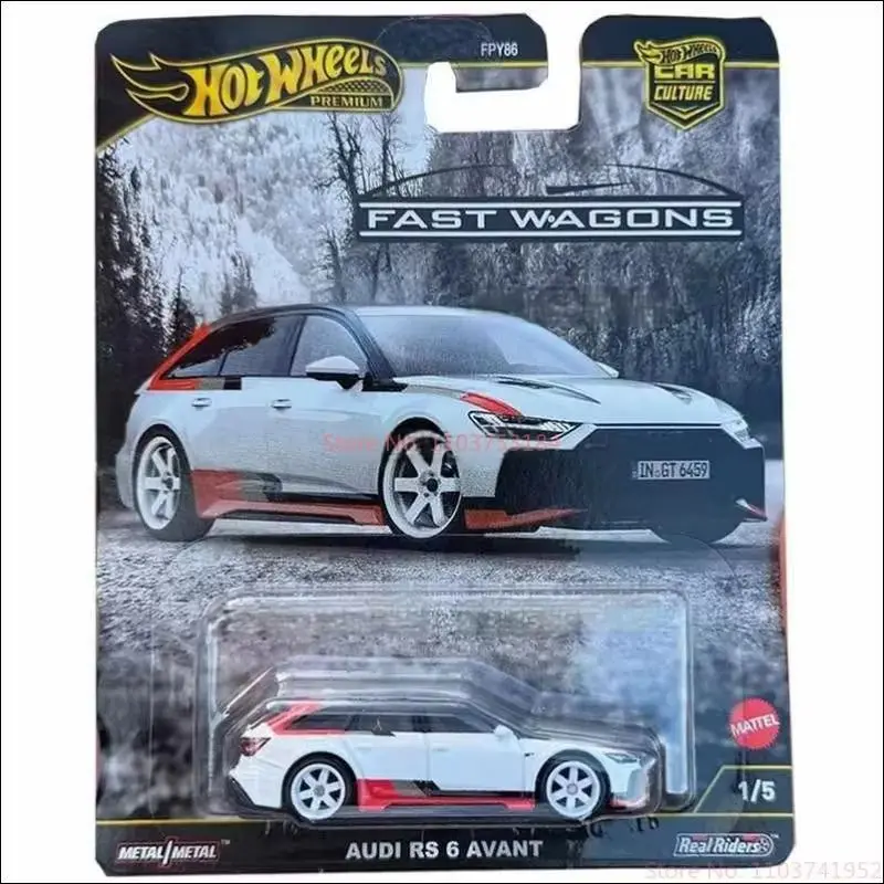 2025 Original Hot Wheels Premium Car Culture Fast Wagons Set Audi Mercedes-Benz Subaru 1:64 Scale Die-Cast Model Collection Gift