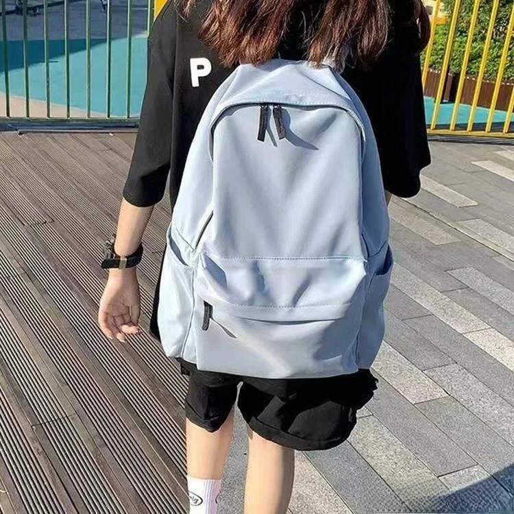 

Large Capacity Men's Backpack School Travel Computer Bag Simple Match Double Shoulder Bag for Junior And High School Students...