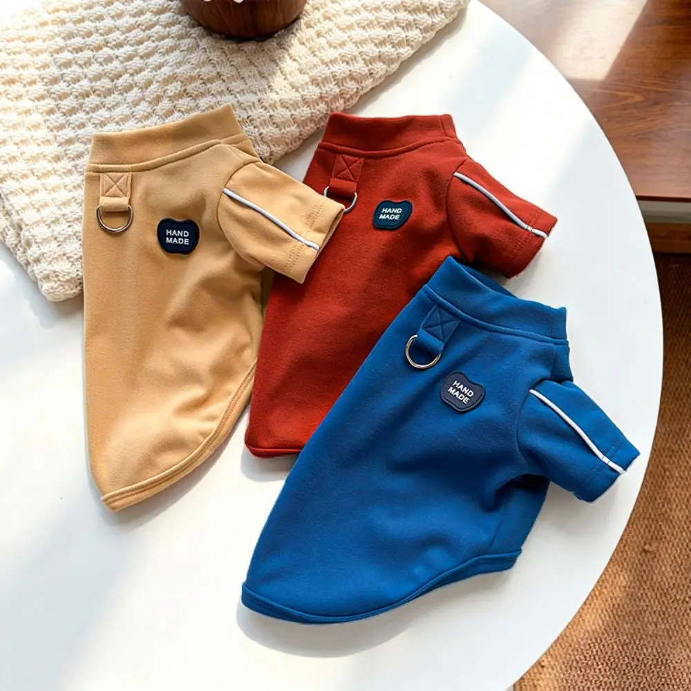 Basic Winter Warm Pet Base Layer Two-Legged Design Solid Color Dog Pullover Minimalist Fit Pullover Style Cat Vest For Puppies