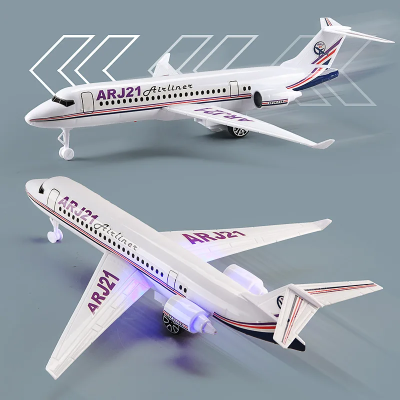 42cm dzieci elektryczne zabawki samoloty ze światłami/muzyka duży realistyczny model samolotu symulacja samolotu bezwładność zabawka prezent dla chłopca