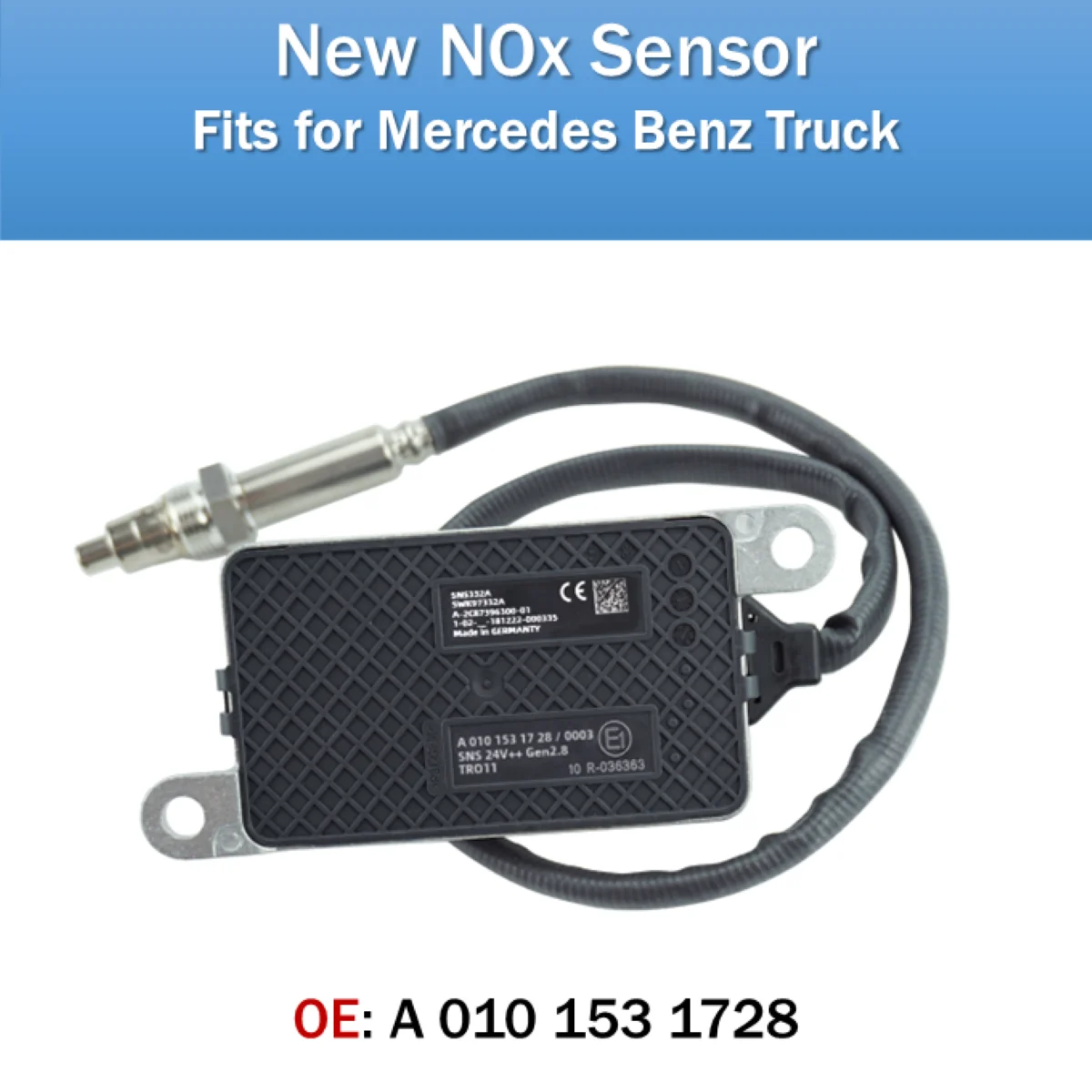 Fits for Mercedes Benz Truck NOx Sensor OE A0101531728 New Nitrogen Oxides Sensor 5WK97332A