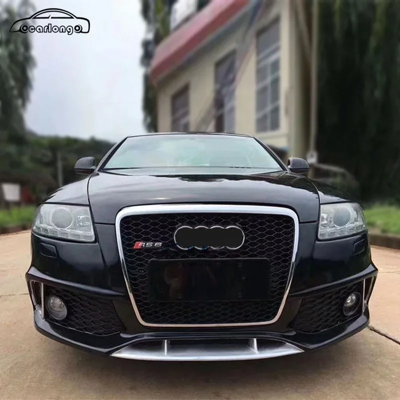 Factory Directly Supply Upgrade RS6 Style Car bumpers For Audi A6 C6 2005-2011 ABS material Front bumper Grille