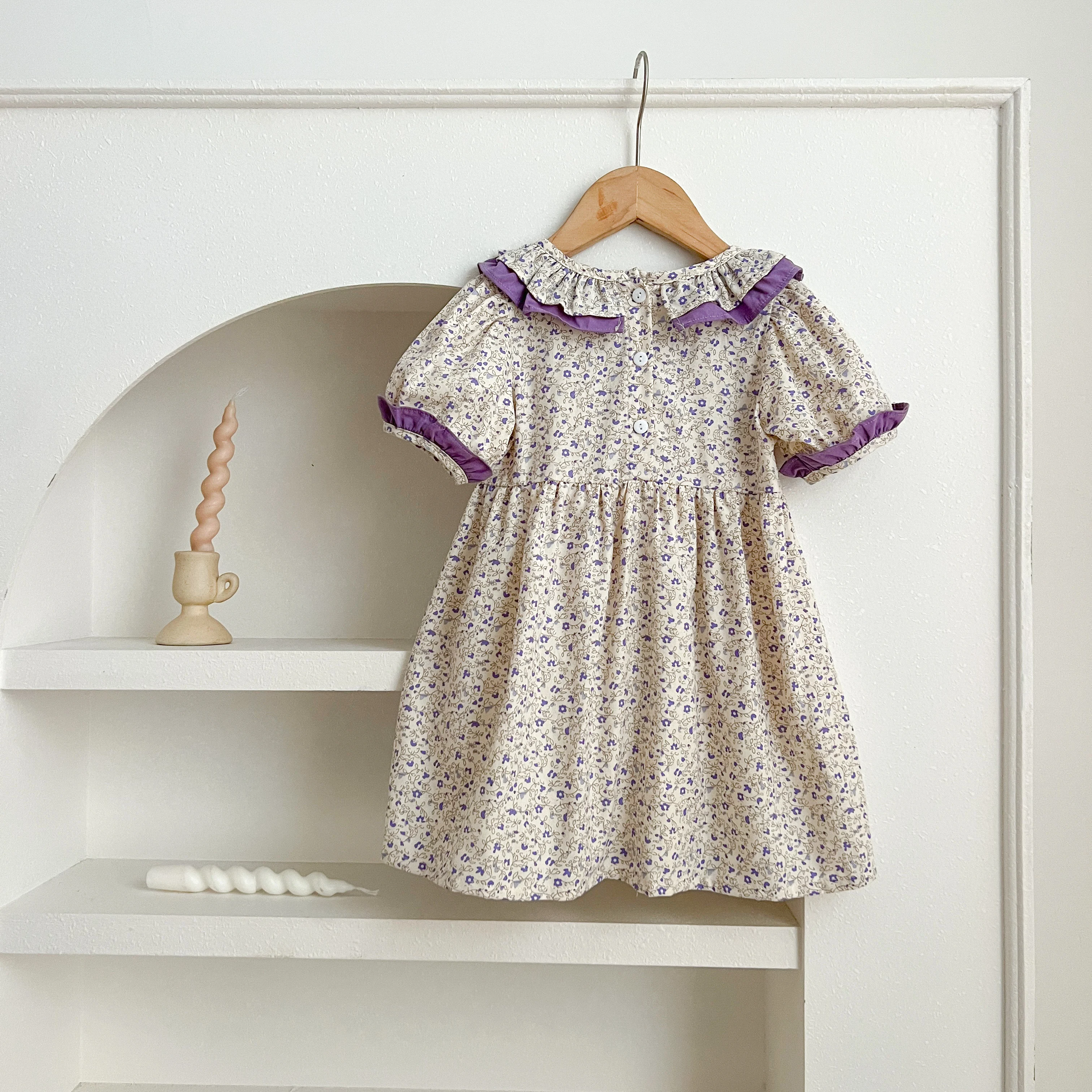 Sommer Baby Kleid Smocking Hand Stickerei Kleidung Kleinkind Mädchen Kleider Baumwolle Kinder Mädchen Puff Ärmel lässig weiches Mädchen Kleid ﻿ – Detail 2