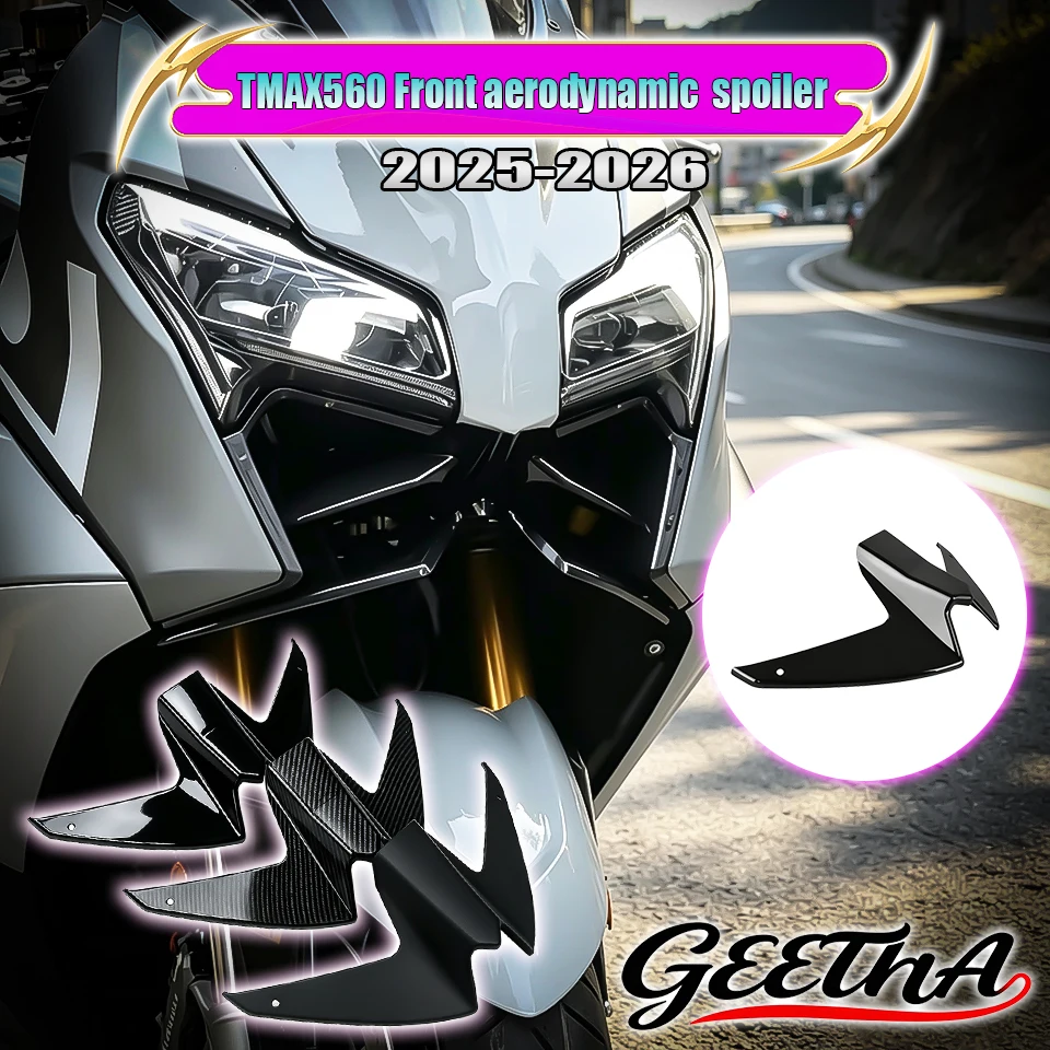 2025-2026 Motorcycle parts For TMAX560 T-MAX560 Modification Exposed front aerodynamic downforce spoiler/winglet/air deflector