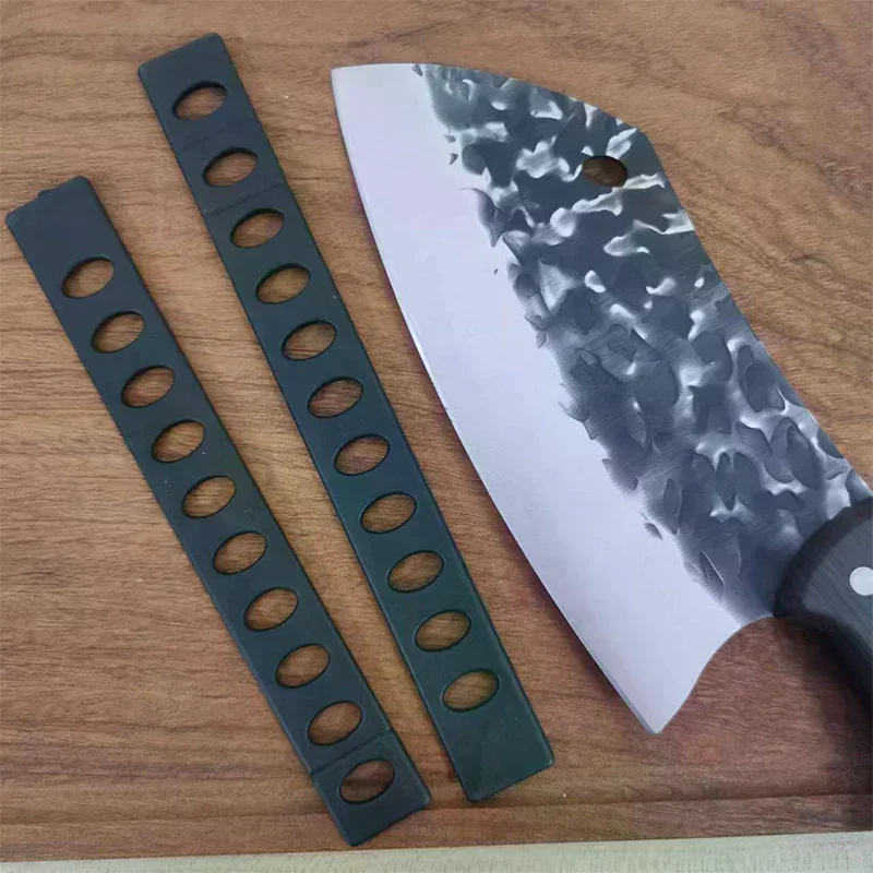 5PCS Chef Knife Edge Guards Plastic Black Knife Blade Protector Cover Kitchen Tools Scabbard Kitchen Accessories