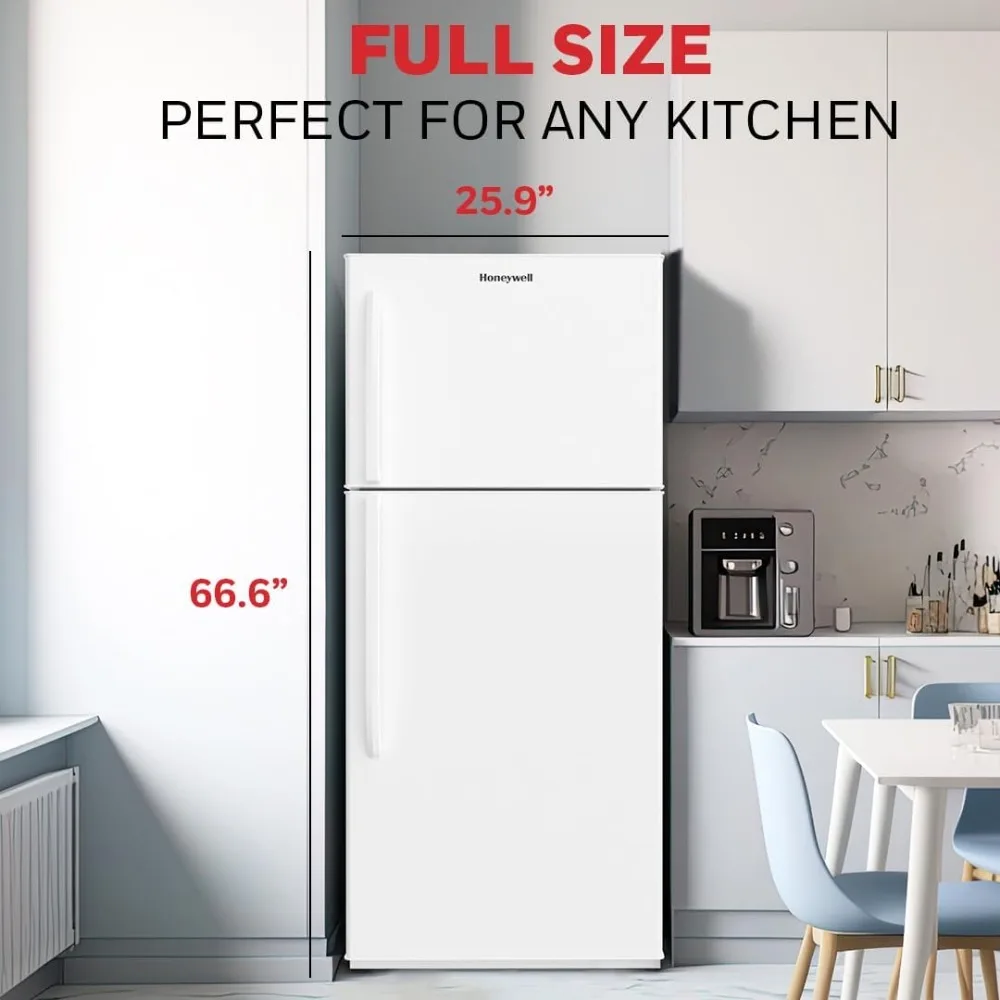 H18TFW top Freezer Refrigerator, White