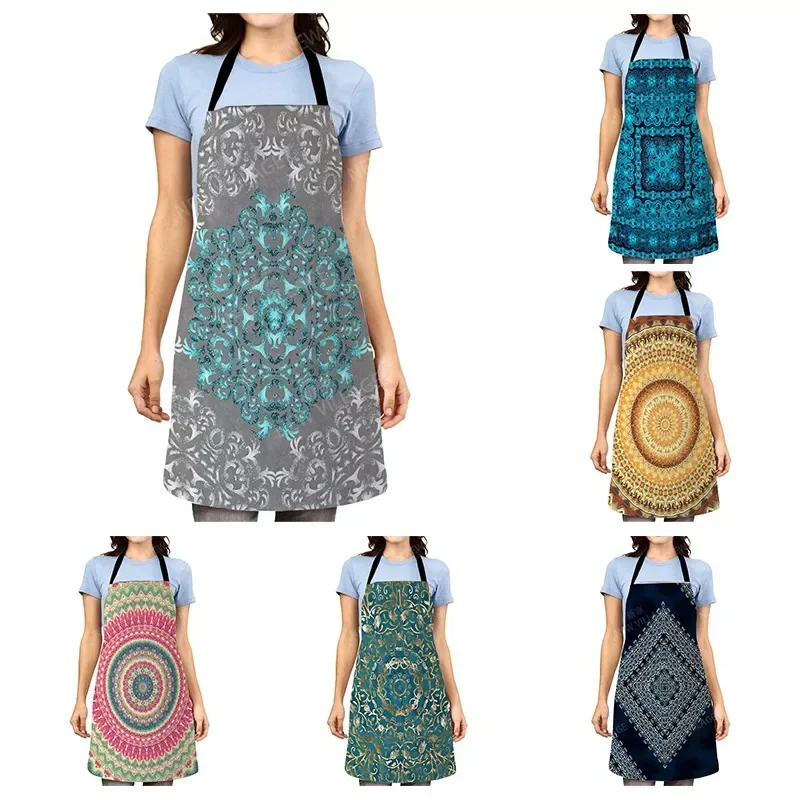 Mandala Aesthetic Women kitchen apron original Children Waterproof girl custom man waiter work apron oil proof vintage Persia