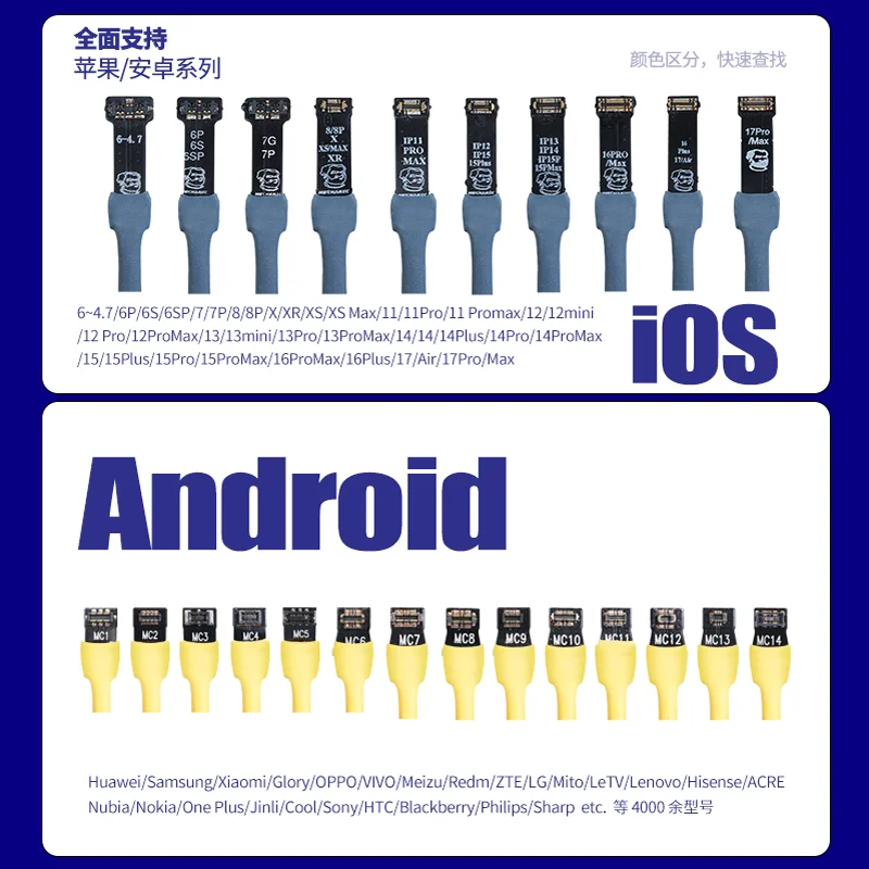 MECHANIC iBoot FPC+ Power Boot cable For iPhone6-17PM Android Xiaomi samsung phone Power Supply Repair Test Cord view 3