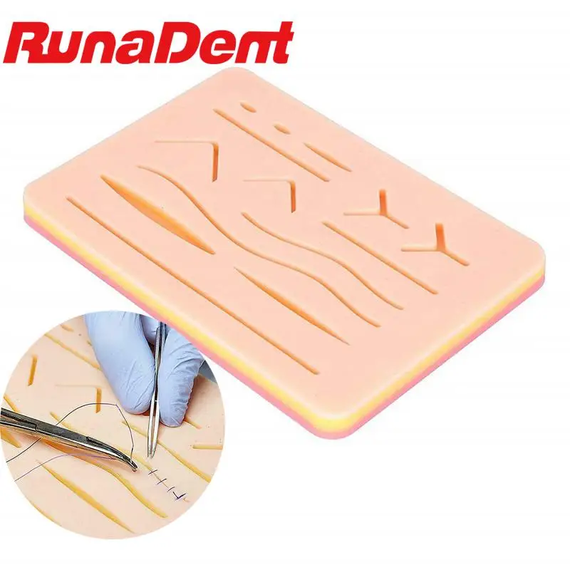 

Dental Teaching Equipment Y Traumatic Skin Suture Training Model Pad with Wound Silicone Suture Practice Pad