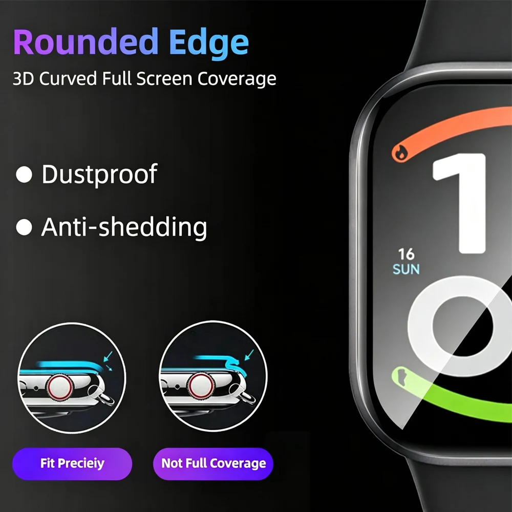 Screen Protector For Xiaomi Redmi Watch 6 Lite 3D Curved HD Anti-scratch Cover Full Coverage Protective Film Redmi Watch 6Active image 6