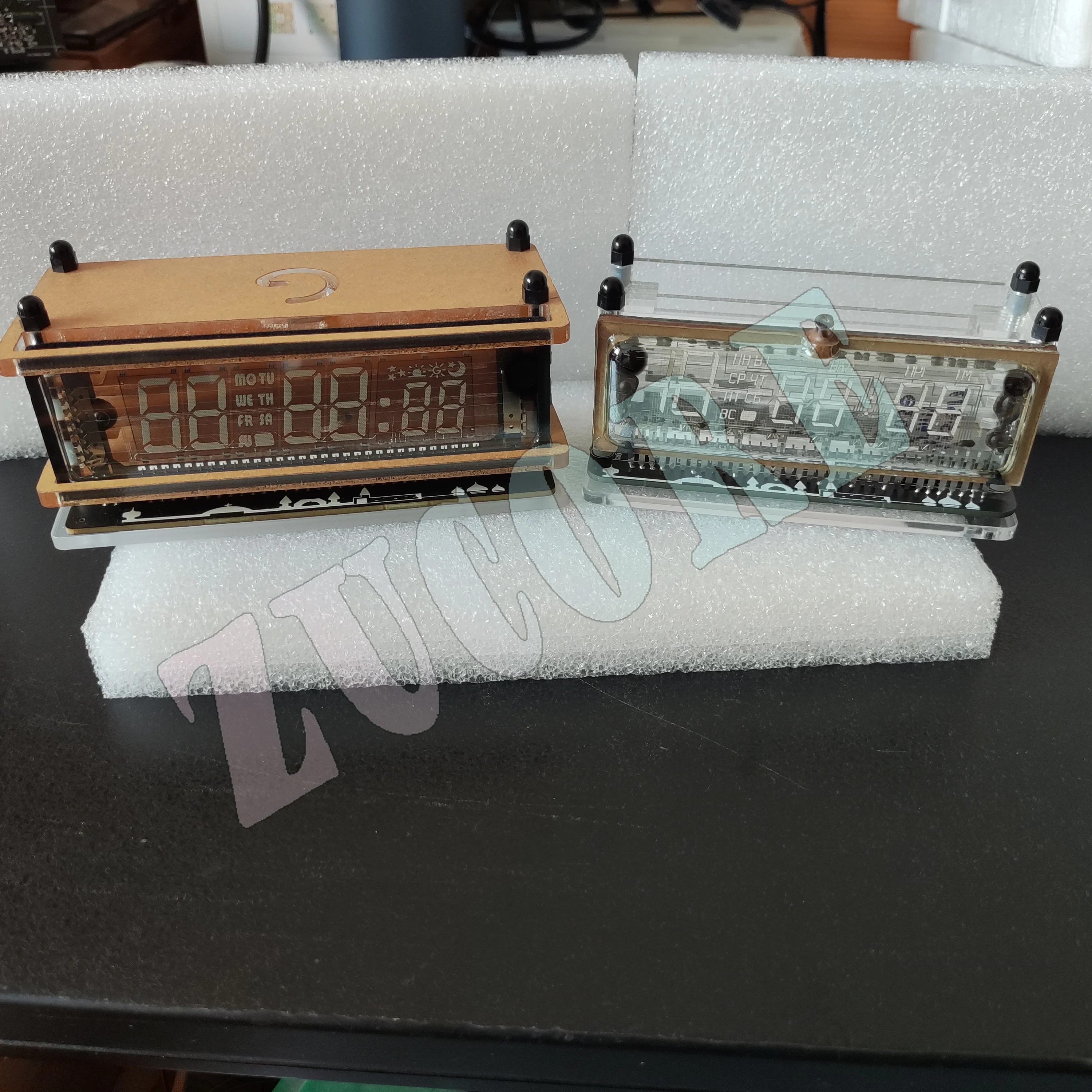 스팟 VCK_CCCP VFD 시계, 소련 시대 시계 화면 및 현대 기술 시계 화면