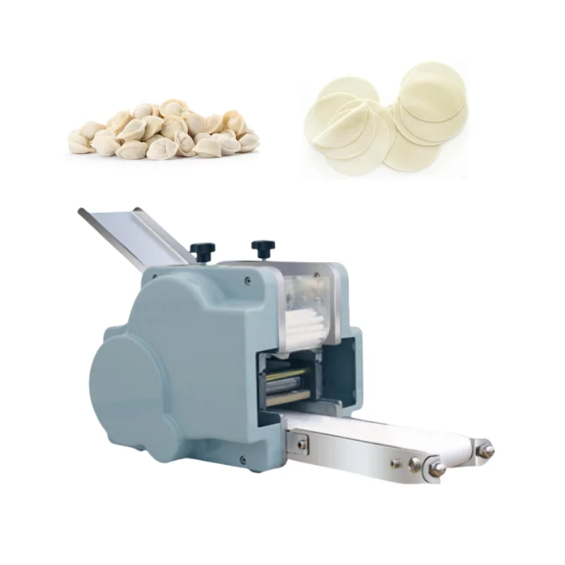 ماكينة تغليف الزلابية الكهربائية ماكينة صنع الجلد باللحم ماكينة ضغط العجين التجارية 50-90 مللي متر ماكينة صنع الجلد الزلابية 110/220 فولت