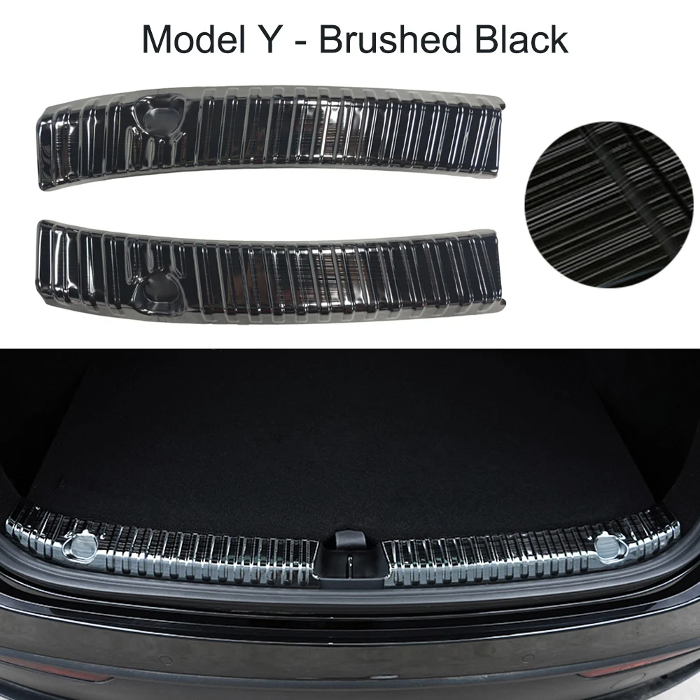 Voor Tesla Model 3/Y 2017-2023 Kofferbak Dorpel Cover Rvs Achterbumper Voet Plaat Protector cover Kofferbak Instaplijsten Guard