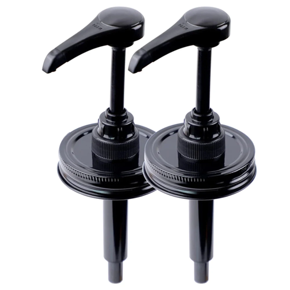 

2 Pcs Stainless Steel Plastic Syrup Bottle Pump Honey Dispenser Pump Press Type for Shampoo Honey Syrup Coffee