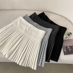 Y2K Pleated Skirt Women Accordion Pleat Mini Skirt with Bulit-in Shorts Tennis Skirt Miniskirt Teen-girl Fall Winter Outfit