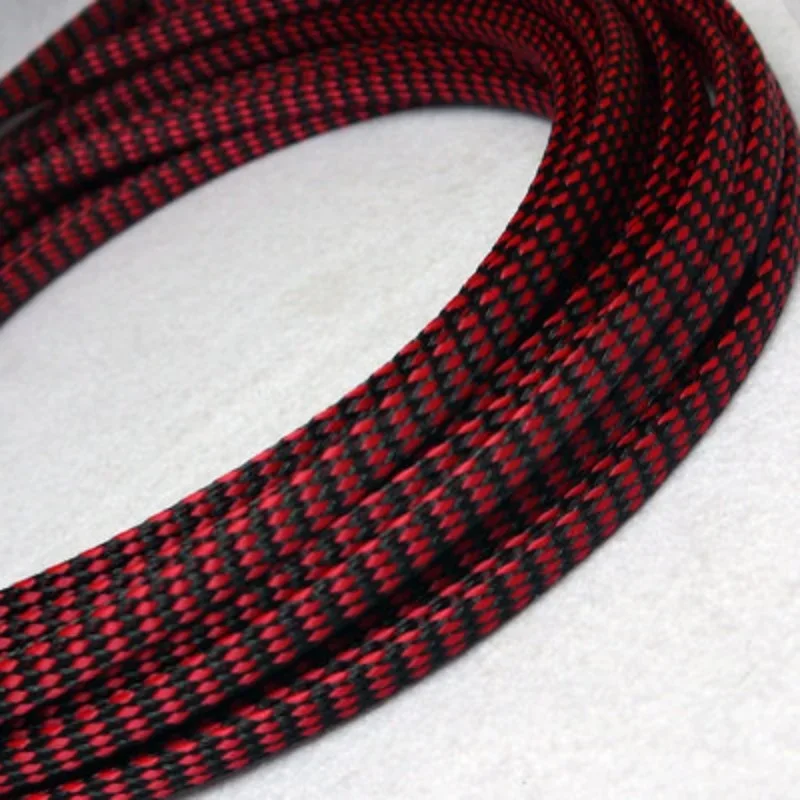 

Cable Sleeve Black+Red PP Cotton Cable Sleeves 4-12mm Insulated Braid Sleeving Yarn PET Expandable Wrap Wire Cable Protection