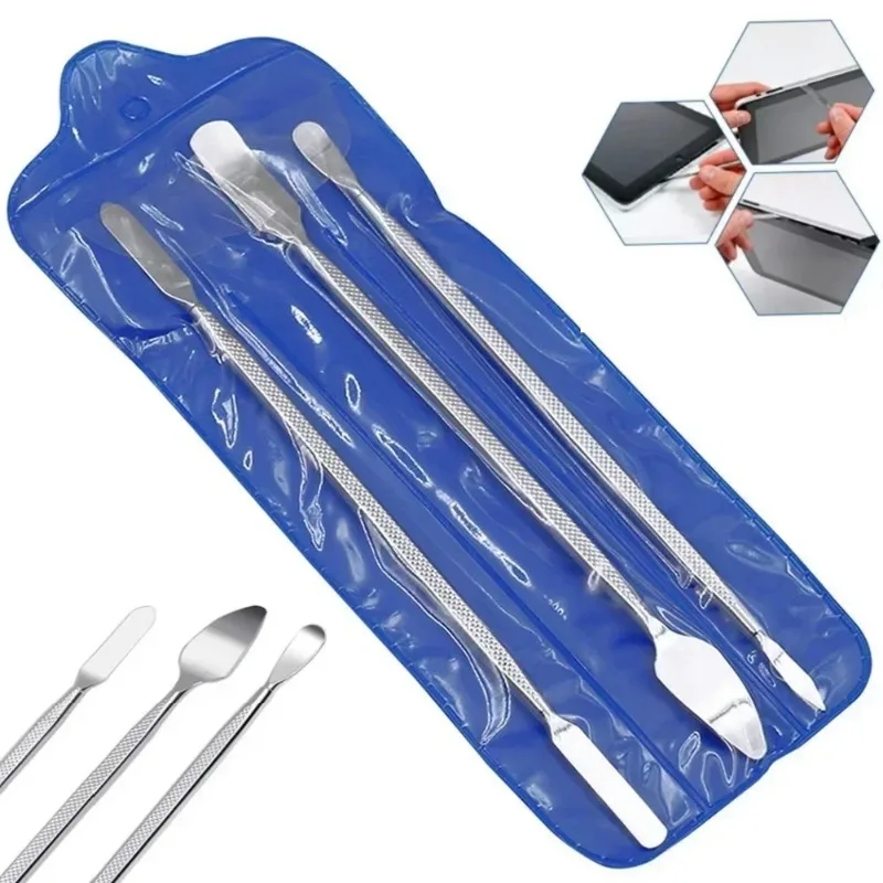 3PCS Metal Pry Opening Spudger Blade Hand Tools Kit Portable Disassemble Repair Tools for Smartphone Tablet Laptop PC