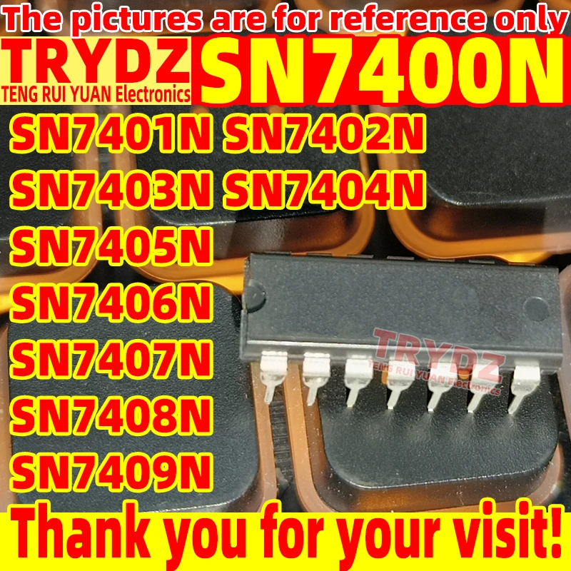 20-5pcs New SN7400N SN7401N SN7402N SN7403N SN7404N SN7405N SN7406N SN7407N SN7408N SN7409N DIP14