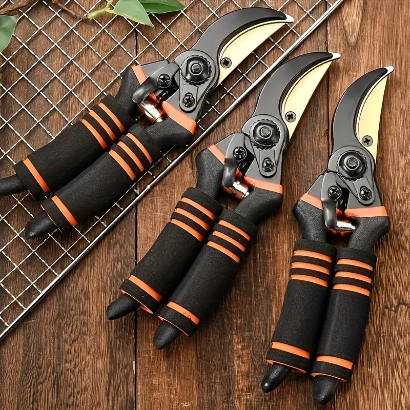 1 Stück Bypass-Gartenschere, Superscharfe Premium-Gartenschere, Schneideschere für Gartenarbeit, Garten-Heckenschere, Handgehaltene Astschere