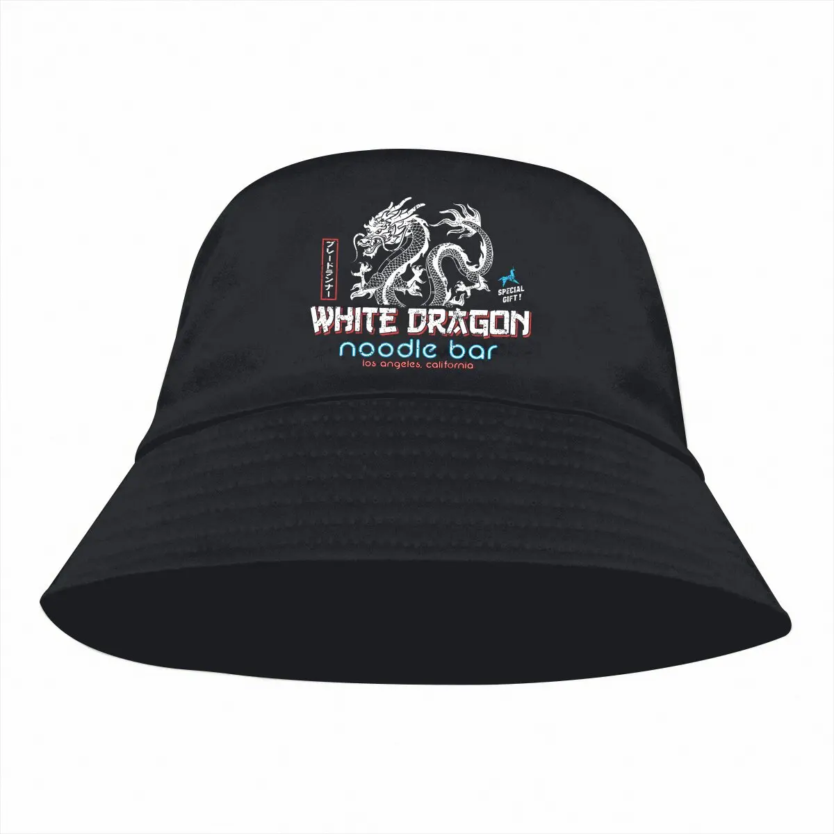 White Dragon Noodle Bar Cool Unisex Bucket Hats Blade Runner 2049 Hip Hop Fishing Sun Cap Fashion Style Designed