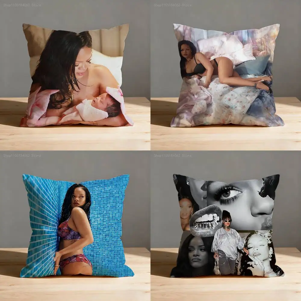 

LOUD R-RihannaES Throw Pillow Case For 45x45cm 55x55cm 30x30cm Square Car Pillowcase Home Bedchamber Decor Gift