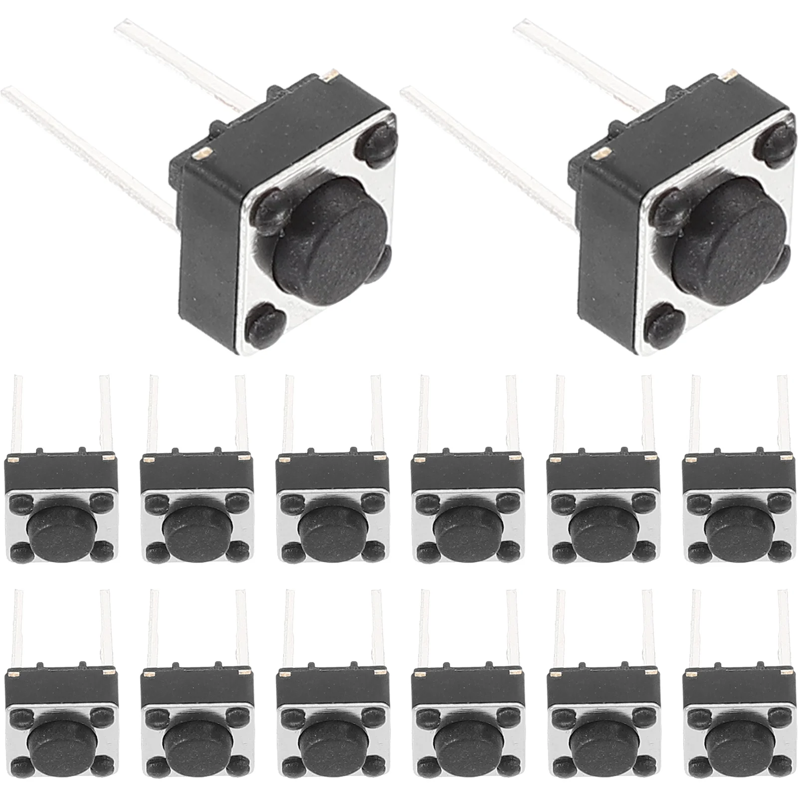 

100 Pcs Number Pad Micro Switch 6*6*43/5/7mm Two-pin Tact Button Push Tactile for PCB Replace Momentary Black