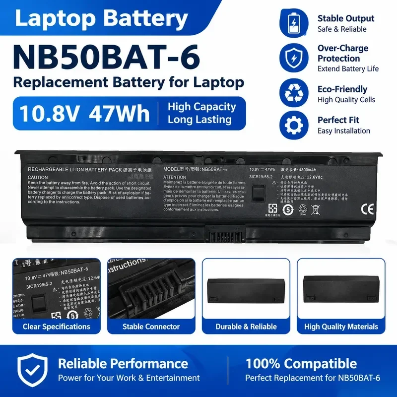 [NEW] NB50BAT-6 battery For Ares ZX6-CT5A2 CT5H2 CNB5S02 Destroyer DD2/3