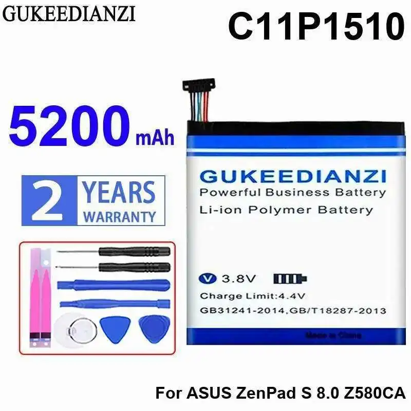 

Fast Charging 5200Mah Tablet Battery For Asus Zenpad S 8.0 Z580CA C11P1510