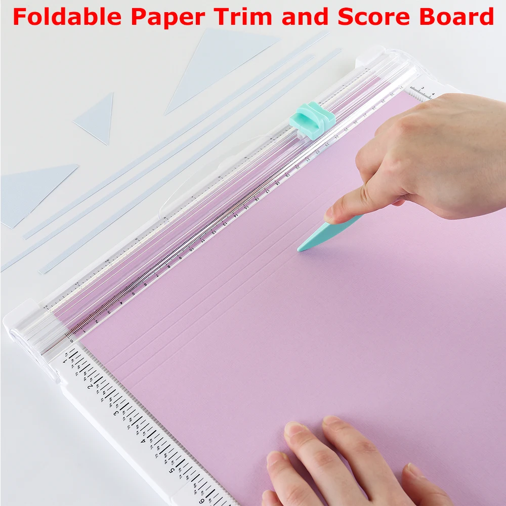 12*12 inch Foldable Paper Trim and Score Board Paper Cutter Machine Folding scrapbooking for Photo Labels Paper Trimmer 2022