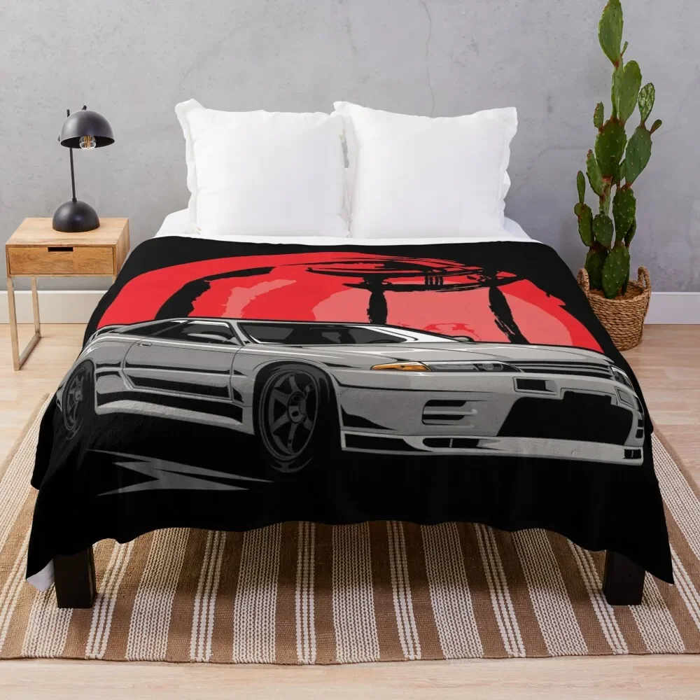 Nissan Skyline R32 Apparel, Bnr, Japanese Racecar, JDM Tshirt, rb26, Car Fans, Car Guys Gift Idea, Car Enthusiast, Throw Blanket