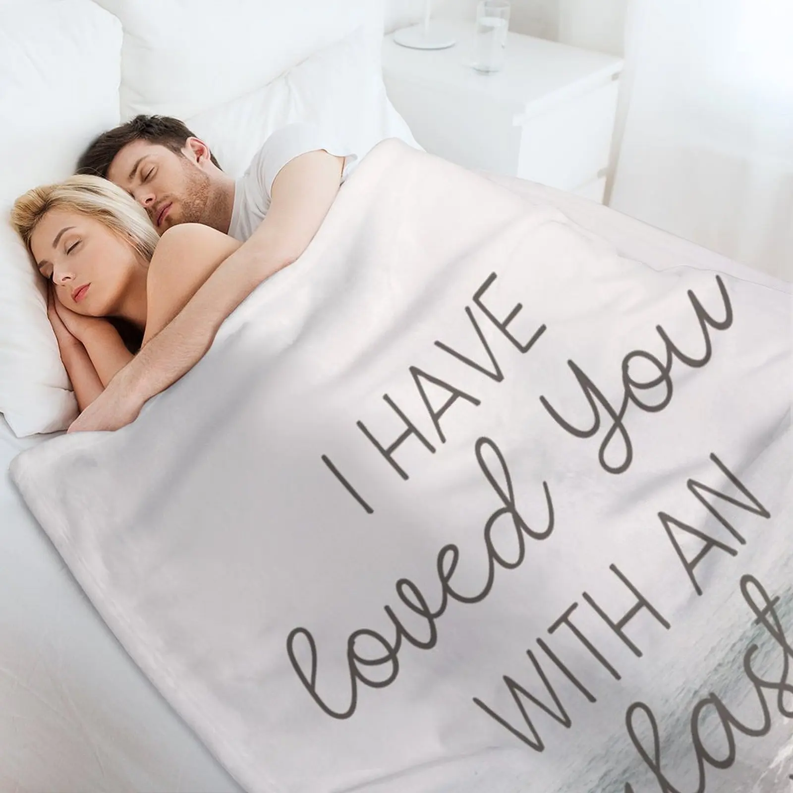 اقتباس آية الكتاب المقدس المسيحي - لقد أحببتك بحب دائم رمي بطانية فضفاضة مزخرفة أريكة بطانيات ثقيلة ناعمة #4