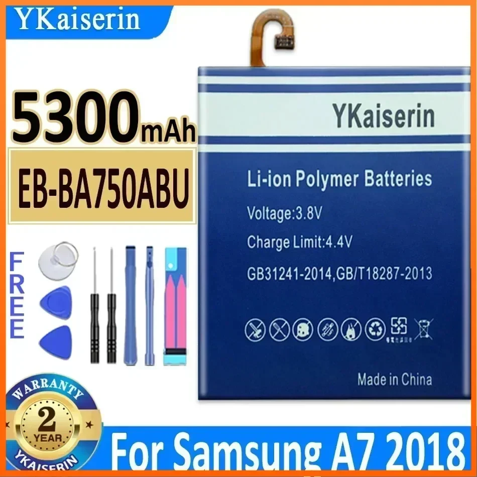 EB-BA750ABU 5300mAh Battery for SAMSUNG Galaxy A7 2018 Version A730x A750 SM-A730x A10 SM-A750F Mobile Phone Batterie Warranty