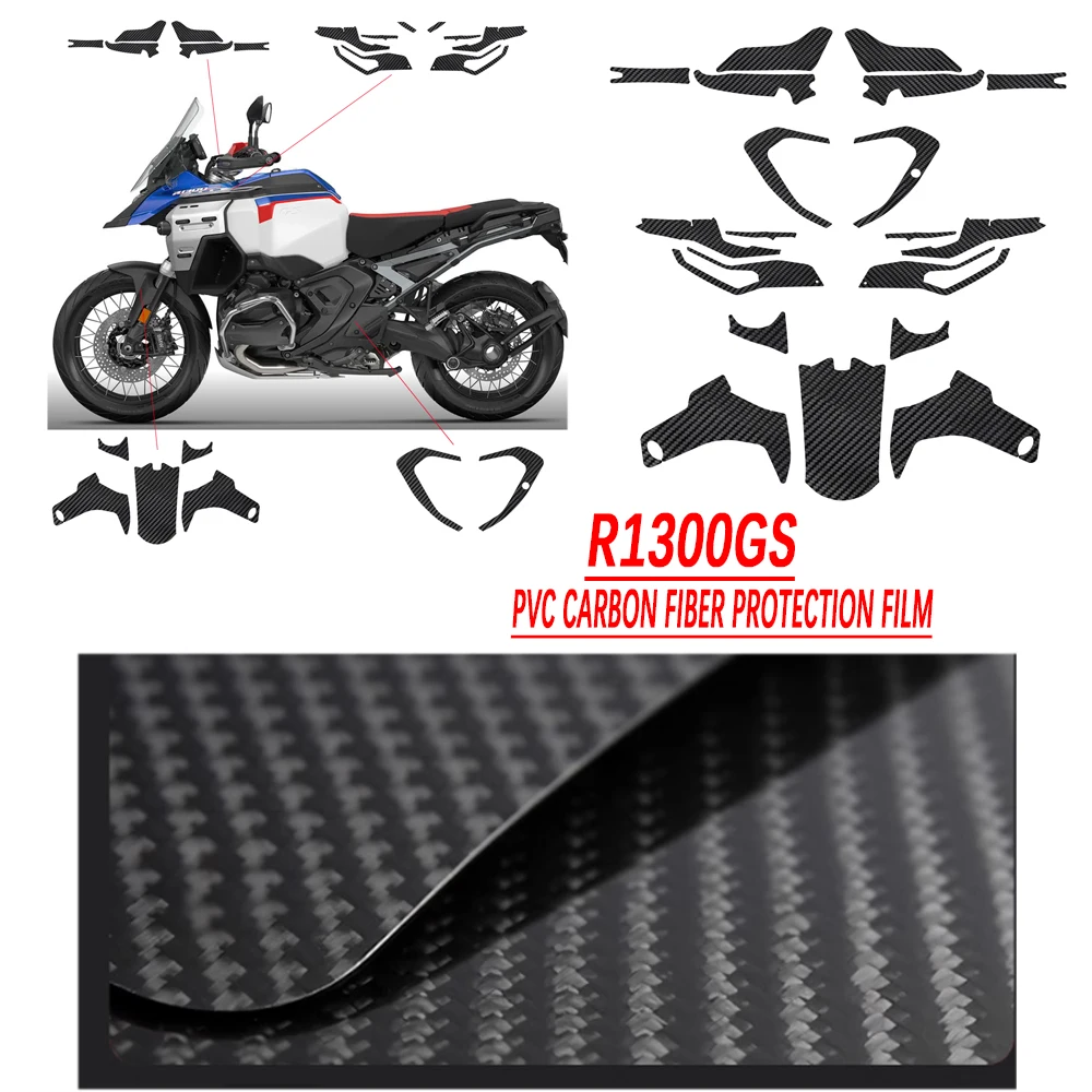 For BMW R1300GS Adventure motocicleta PVC película protectora de fibra de carbono R 1300GS ADV accesorios pegatina de protección