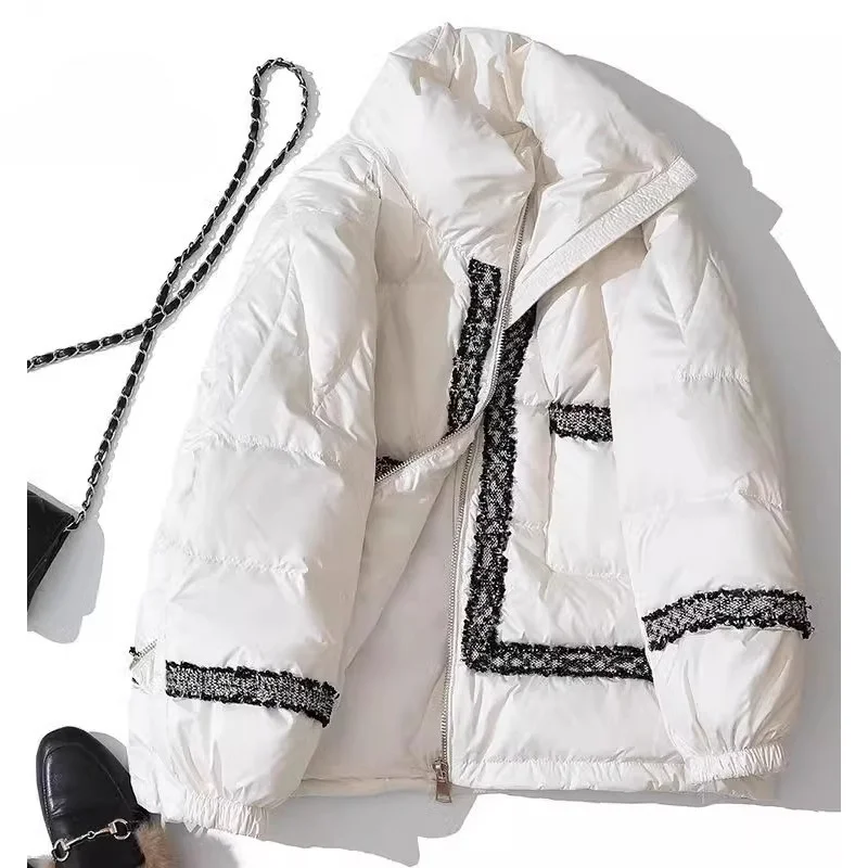 Fashionable Down Jacket, Stylish Small Fragrance Short Style, Thickened Small White Duck Down Jacket, Women\'s Winter New Style