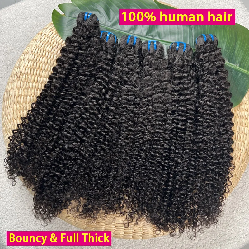 

Натуральные вьетнамские необработанные кудрявые волосы 18A Deep Curly, 100% человеческие волосы, пучки для наращивания, 1/3/4 шт., натуральный цвет