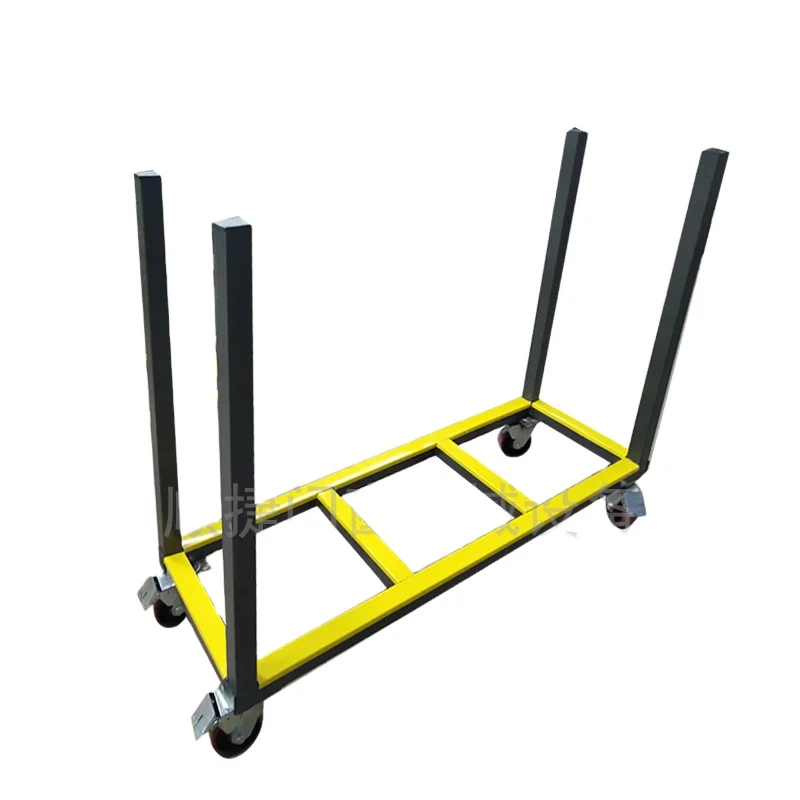 1.5×0.5m U型輸送フレーム倉庫パレットラックアルミプロファイルチューブパイプ輸送カート倉庫ドリーカート