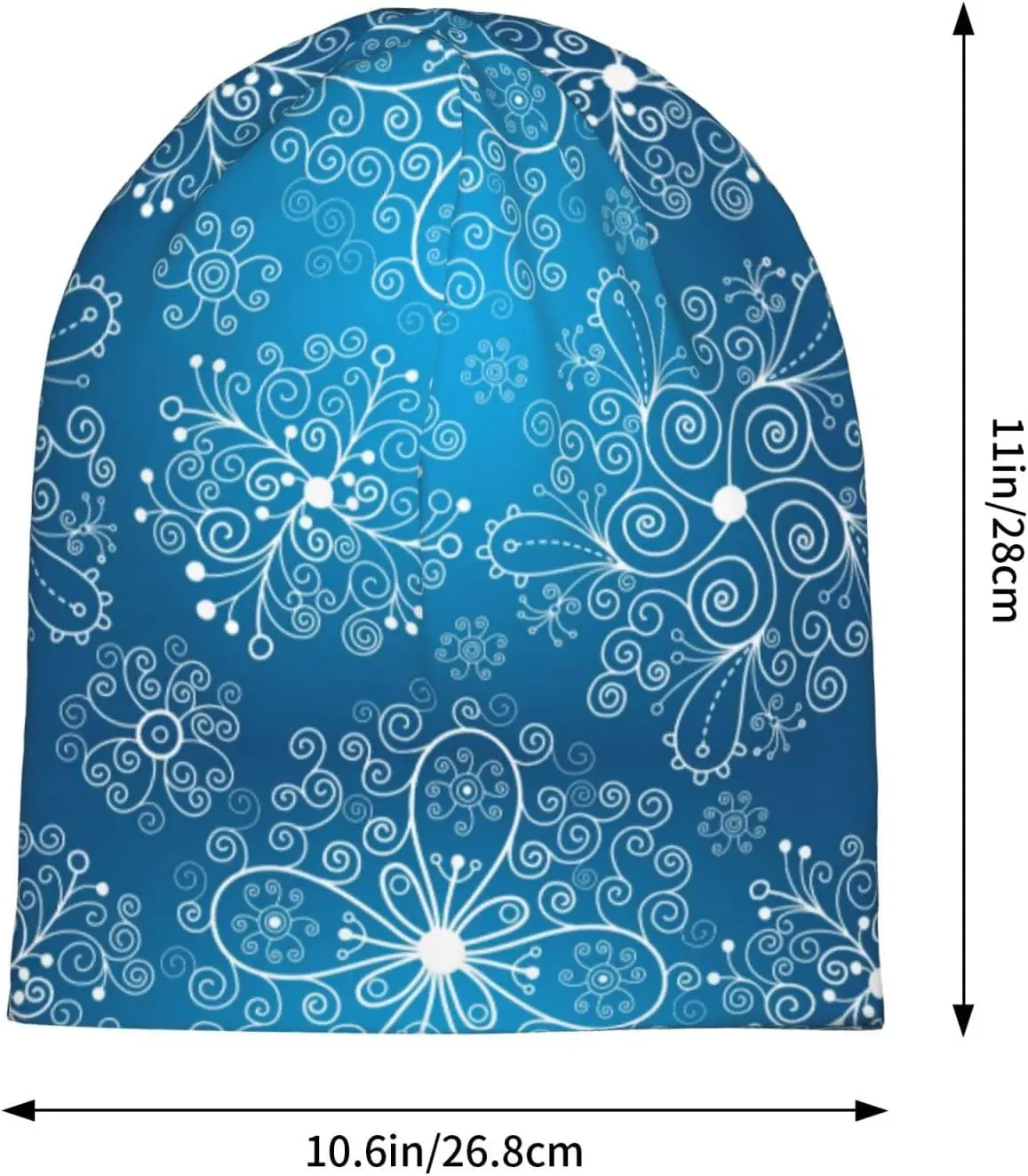 Christmas Snowflake Beanie Chemo Hat Cancer Headwear Knitted Hats Baggy Slouchy Scarf Cap for Adults Women Men