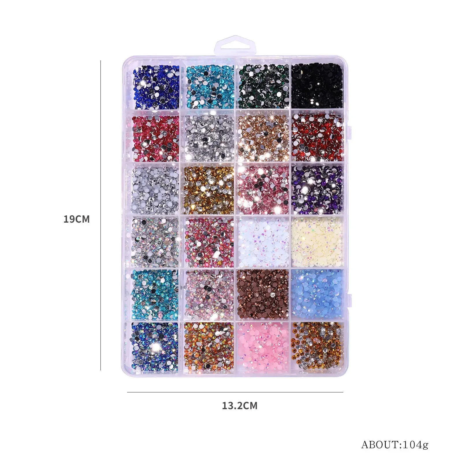 3500 Pcs/Box Round Resin Flat Bottom Color Glitter Rhinestones Kit  DIY 3D Nail Art Decoration Gems Accessories